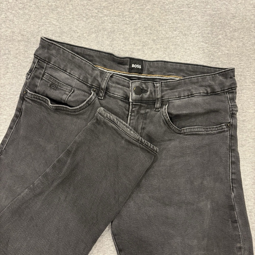 Boss Hugo Boss Delaware Slim Fit Jeans Men's Size 32x32 (Fits 30x27) Black Denim